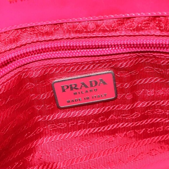 PRADA Shoulder Bag Enamel Pink Auth - Picture 12 of 15